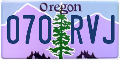OR license plate 070RVJ