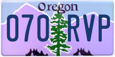 OR license plate 070RVP