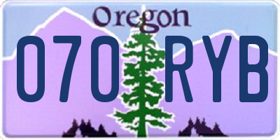 OR license plate 070RYB