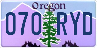 OR license plate 070RYD