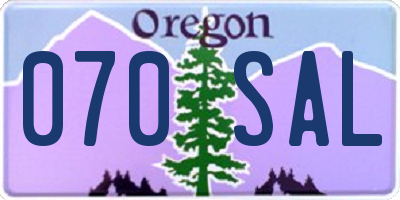 OR license plate 070SAL