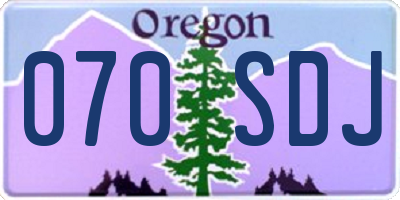 OR license plate 070SDJ