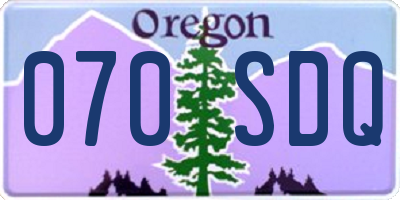 OR license plate 070SDQ