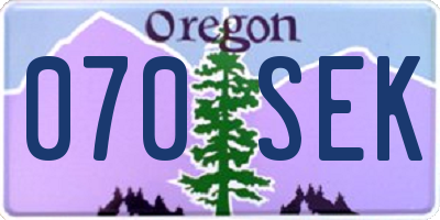 OR license plate 070SEK