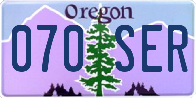 OR license plate 070SER