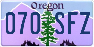 OR license plate 070SFZ