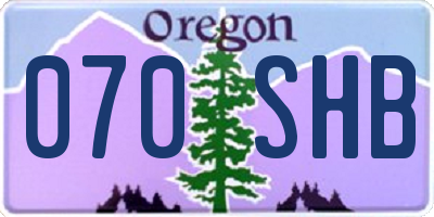 OR license plate 070SHB