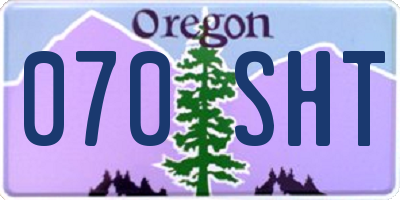 OR license plate 070SHT