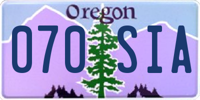 OR license plate 070SIA