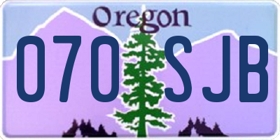 OR license plate 070SJB
