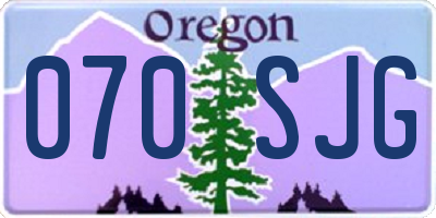 OR license plate 070SJG