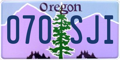 OR license plate 070SJI