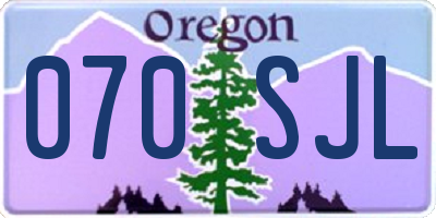 OR license plate 070SJL