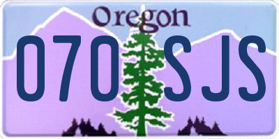 OR license plate 070SJS