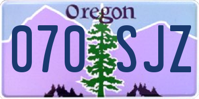 OR license plate 070SJZ