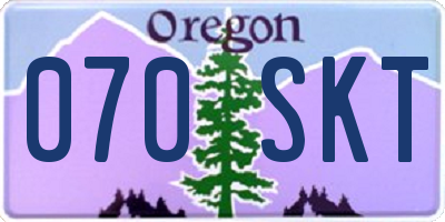 OR license plate 070SKT