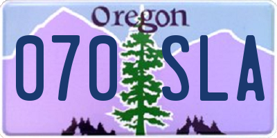 OR license plate 070SLA