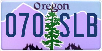 OR license plate 070SLB