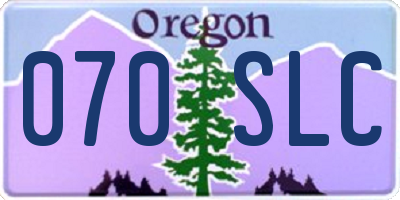 OR license plate 070SLC