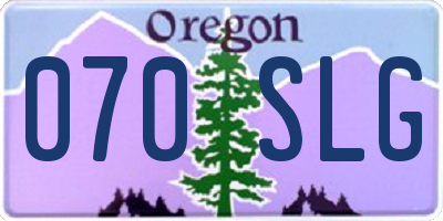 OR license plate 070SLG