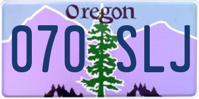 OR license plate 070SLJ