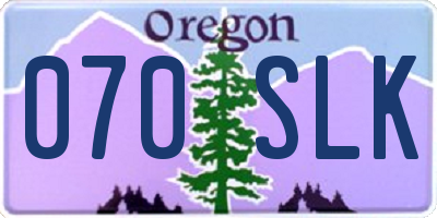 OR license plate 070SLK