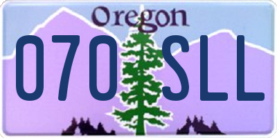 OR license plate 070SLL