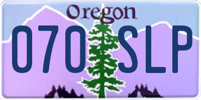 OR license plate 070SLP