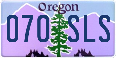 OR license plate 070SLS