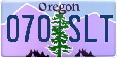 OR license plate 070SLT