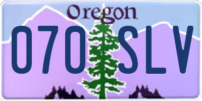 OR license plate 070SLV