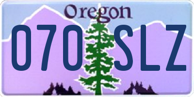 OR license plate 070SLZ