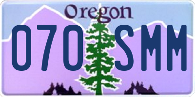 OR license plate 070SMM