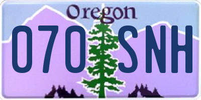 OR license plate 070SNH