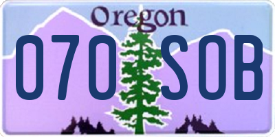 OR license plate 070SOB