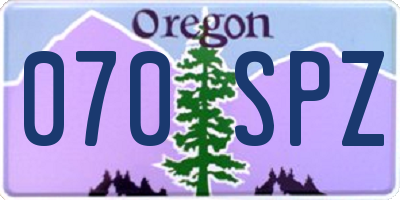 OR license plate 070SPZ