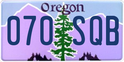 OR license plate 070SQB