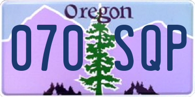 OR license plate 070SQP