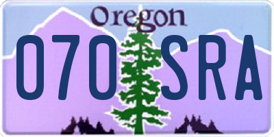 OR license plate 070SRA