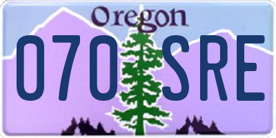 OR license plate 070SRE