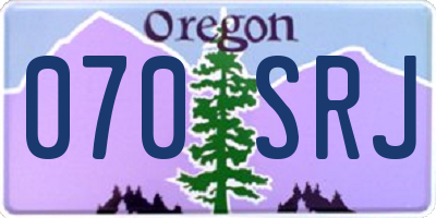OR license plate 070SRJ