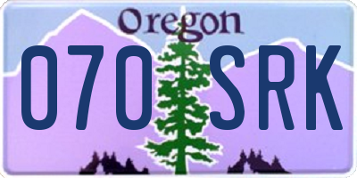 OR license plate 070SRK