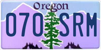 OR license plate 070SRM