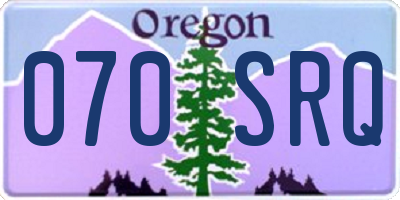 OR license plate 070SRQ
