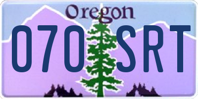OR license plate 070SRT