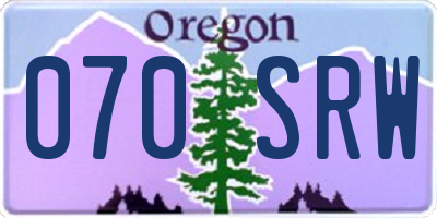 OR license plate 070SRW