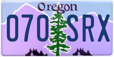 OR license plate 070SRX