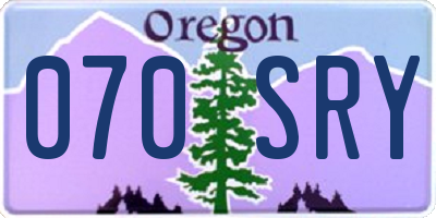 OR license plate 070SRY
