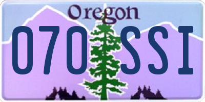 OR license plate 070SSI