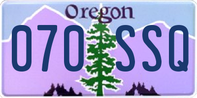 OR license plate 070SSQ